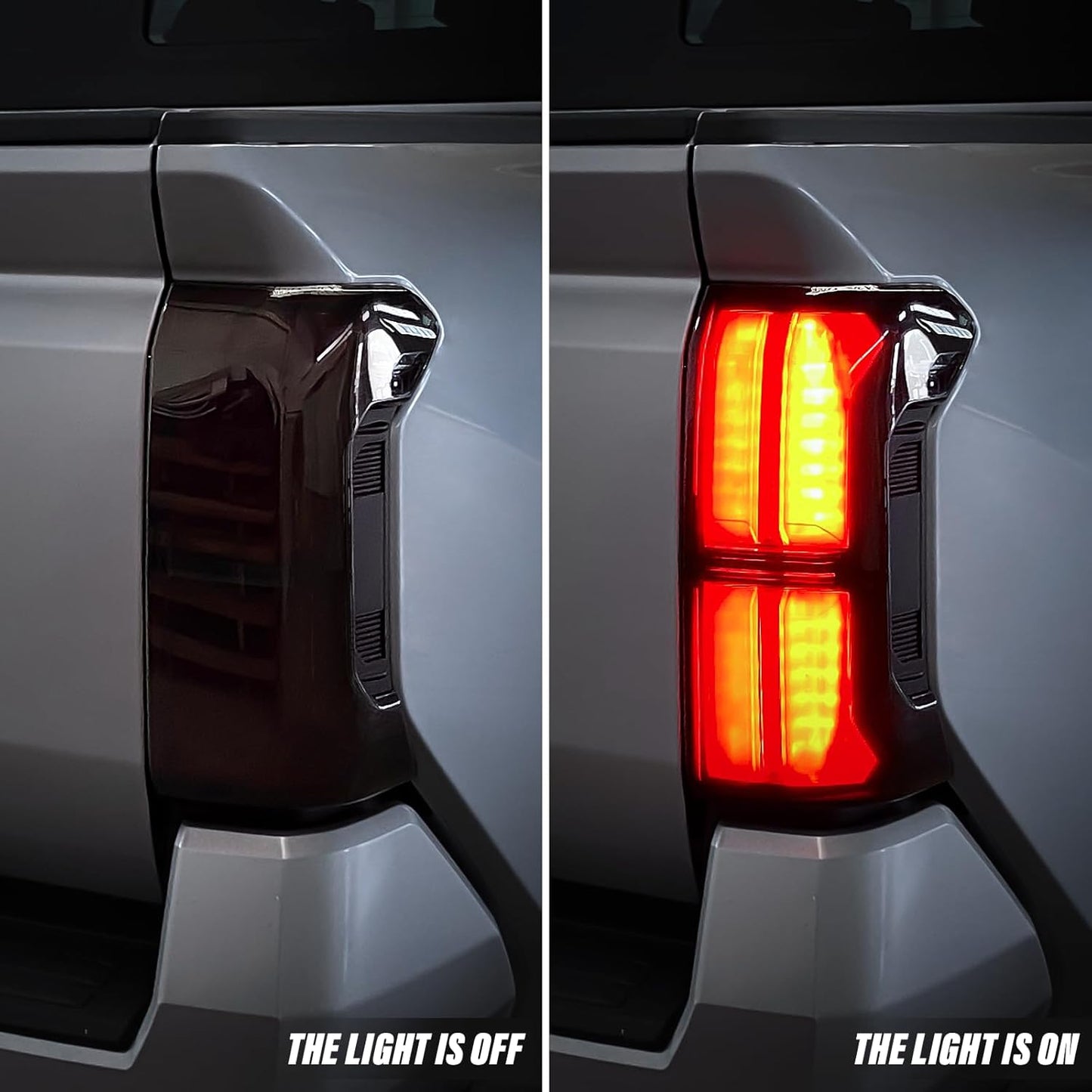 2PCS Smoked Black Taillight Protector Covers Custom Fit for Tacoma 2024 2025 Gen 4th