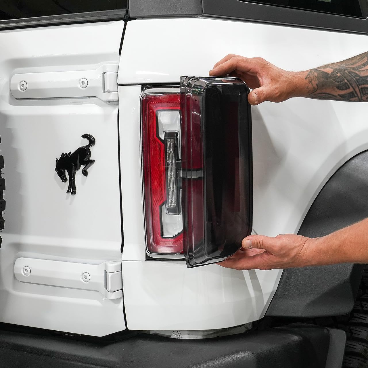 Smoked LED Tail Light Covers for Ford Bronco 2021+ 2/4 Door ( Not fit Base or Sport models)
