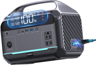 Portable Power Station 600W, 288Wh For Outdoor Camping/RVs/Home Use