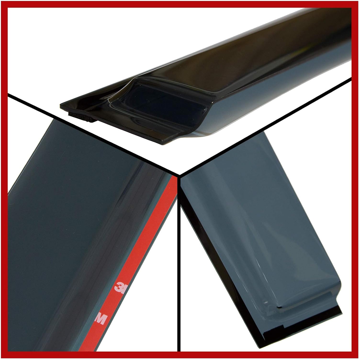 2021-2026 Tape-On Rain Guards for Ford Bronco Side Window Visor Deflectors Sport Big Bend Outer Banks Badlands 2022 2023 2024 2025