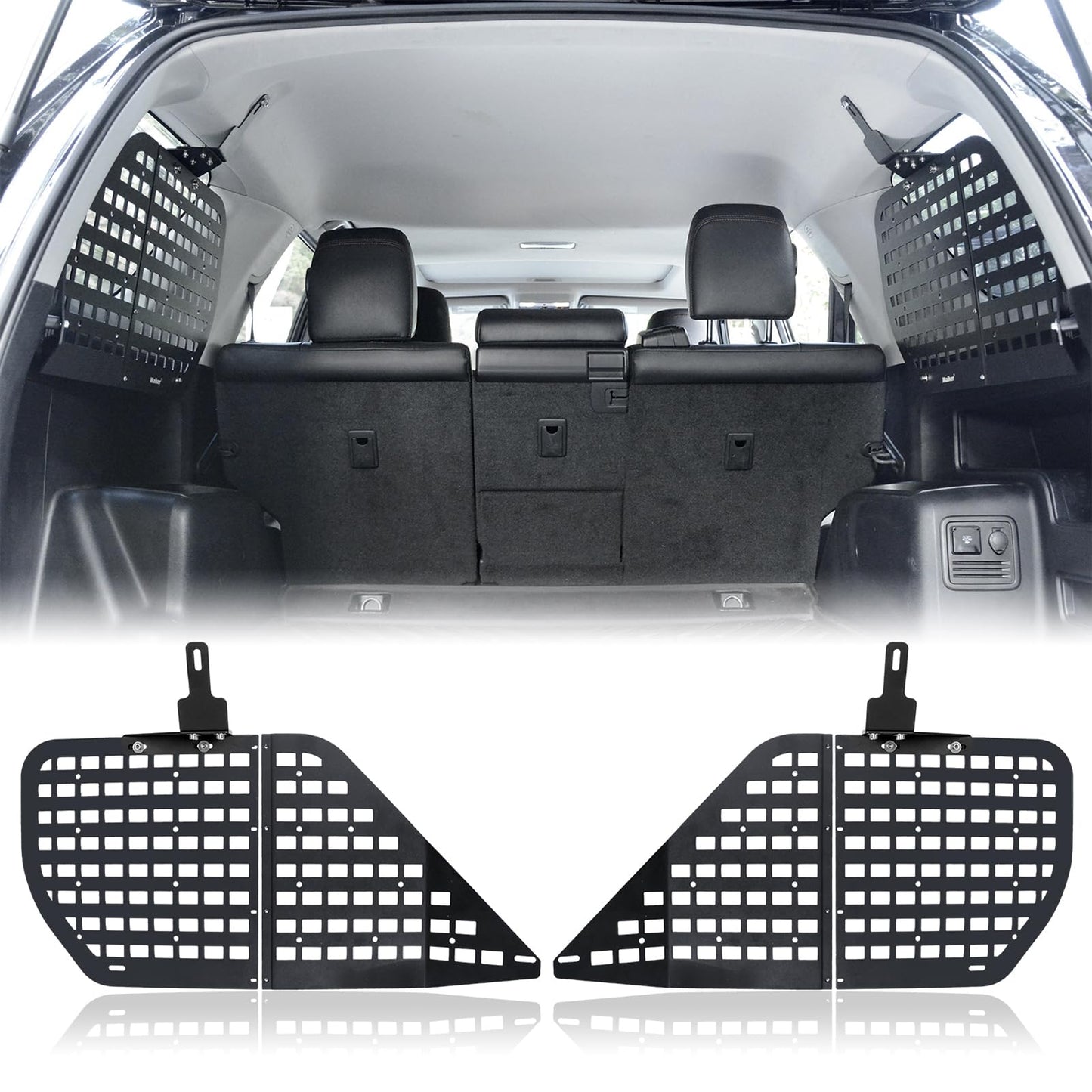 Rear Window Molle Panel Modular Storage Panel System with 4 Storage Bag for Toyota 4Runner 2010-2023