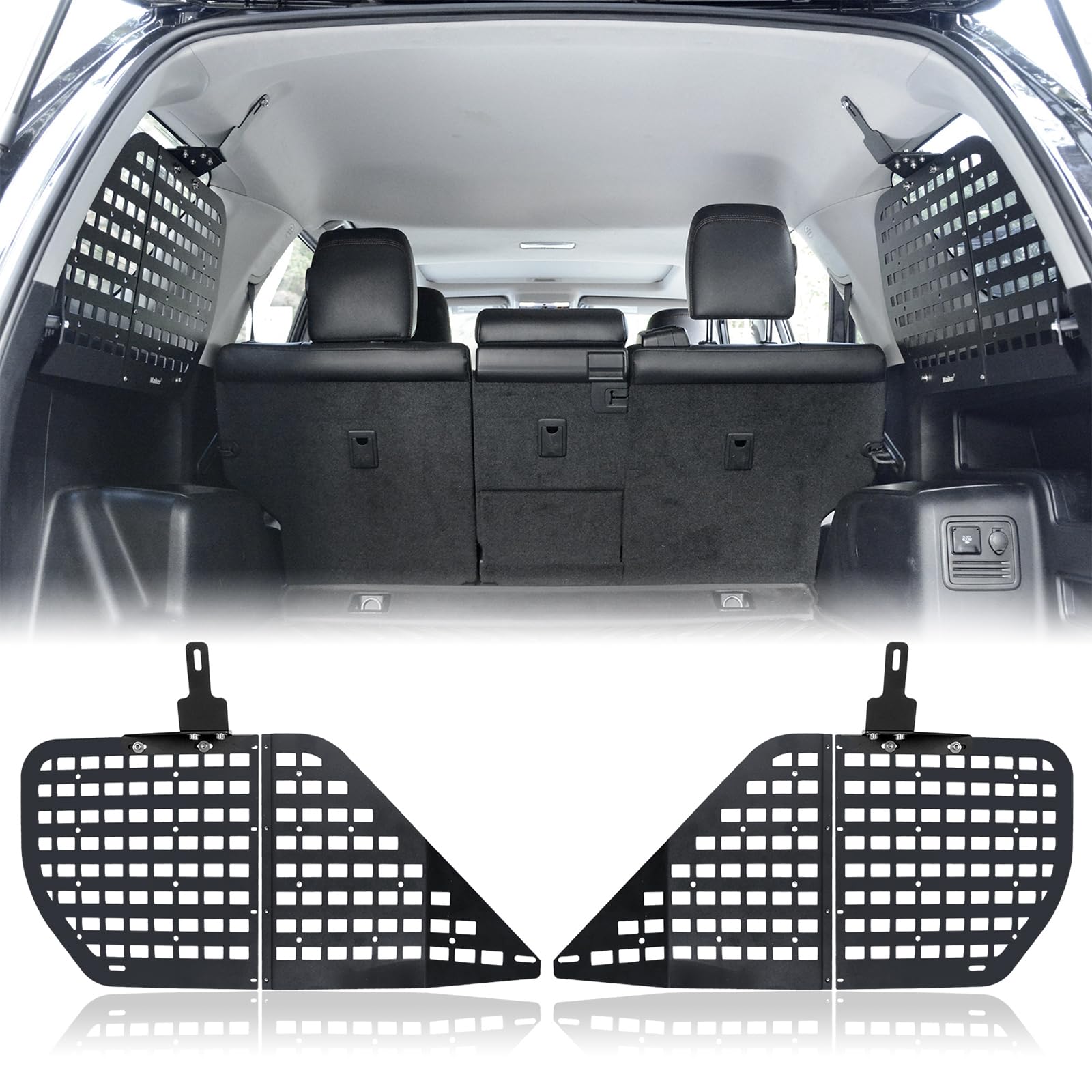 Rear Window Molle Panel Modular Storage Panel System with 4 Storage Bag for Toyota 4Runner 2010-2023
