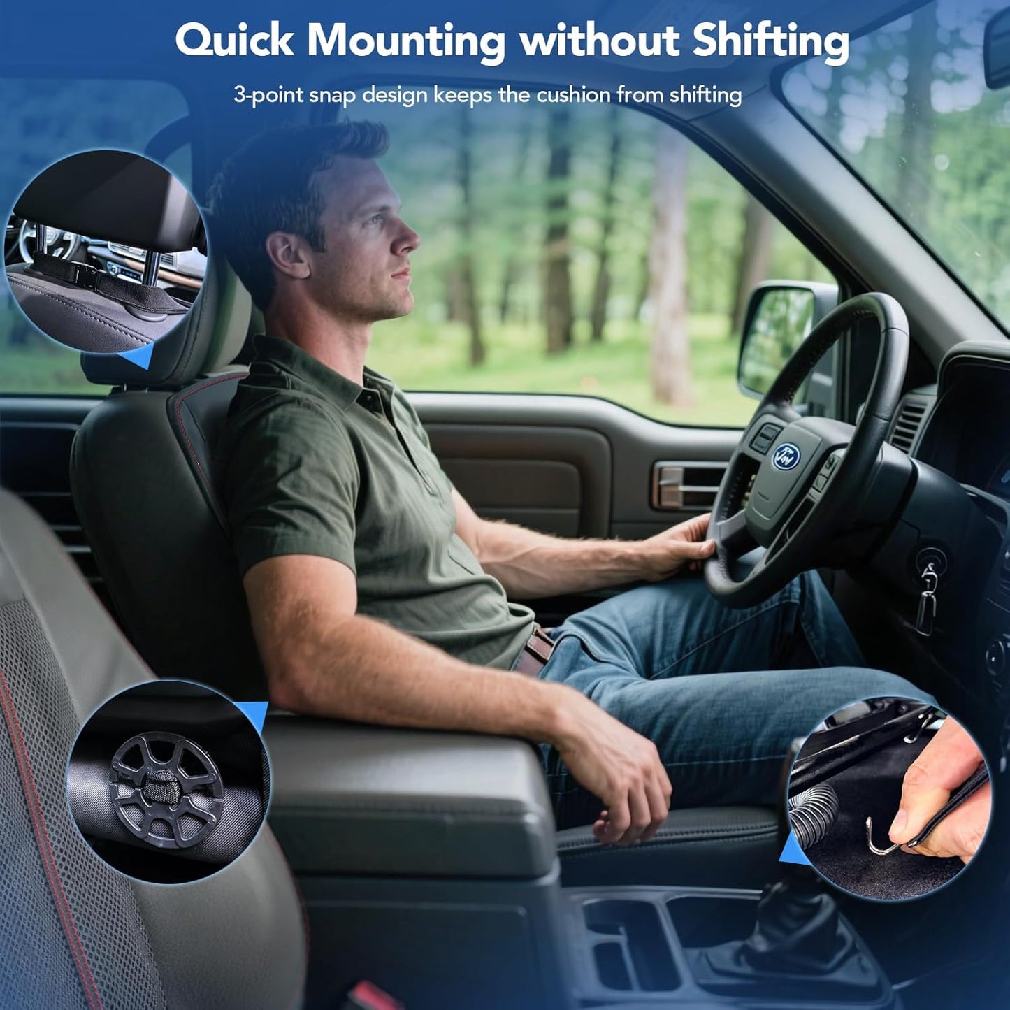 MAKEASY Cooling Car Seat Cover, Ventilated Seat Cushion Cooling Car Seat Pad for Summer Driving with 16 Powerful Fans 3-Speed Temperature Adjustable Fit for Car SUV, Truck Van