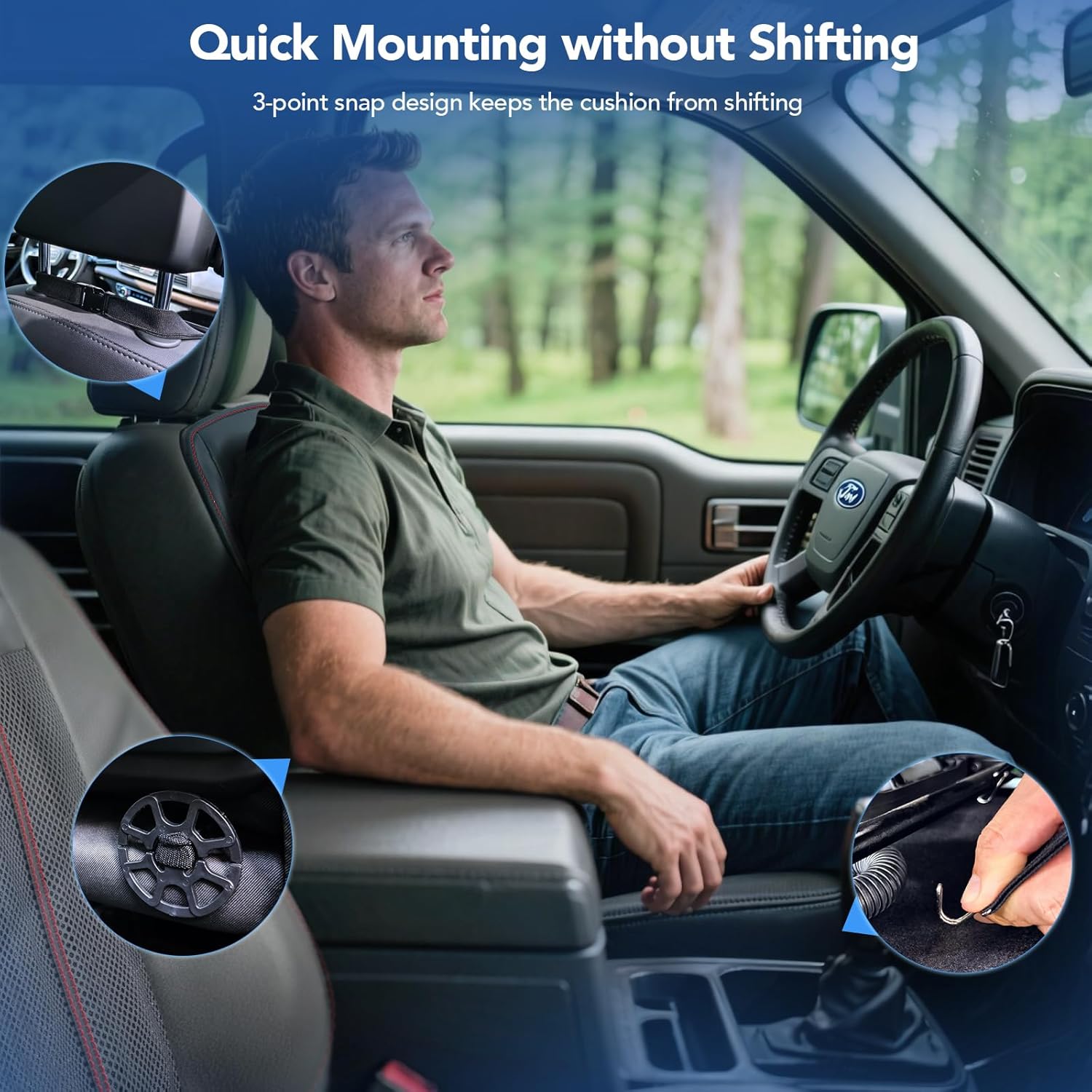 MAKEASY Cooling Car Seat Cover, Ventilated Seat Cushion Cooling Car Seat Pad for Summer Driving with 16 Powerful Fans 3-Speed Temperature Adjustable Fit for Car SUV, Truck Van