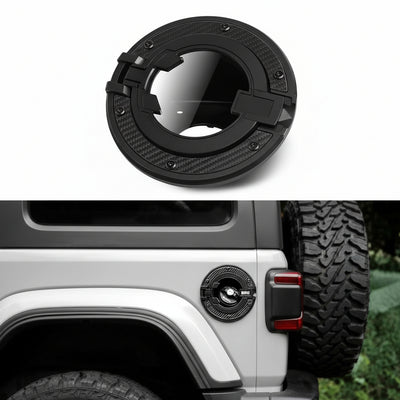 Aluminum Transparent Space Capsule Gas Tank Cover For Jeep Wrangler JL 2018-2026