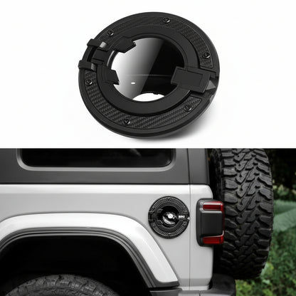 For Jeep Wrangler JL 2018-2024 Aluminum Transparent Space Capsule Gas Tank Cover