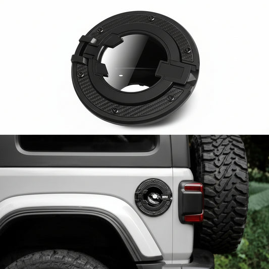 For Jeep Wrangler JL 2018-2024 Aluminum Transparent Space Capsule Gas Tank Cover