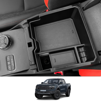 Center Console Organizer Tray for 2024-2026 Ford Ranger Raptor Lariat XLT XL