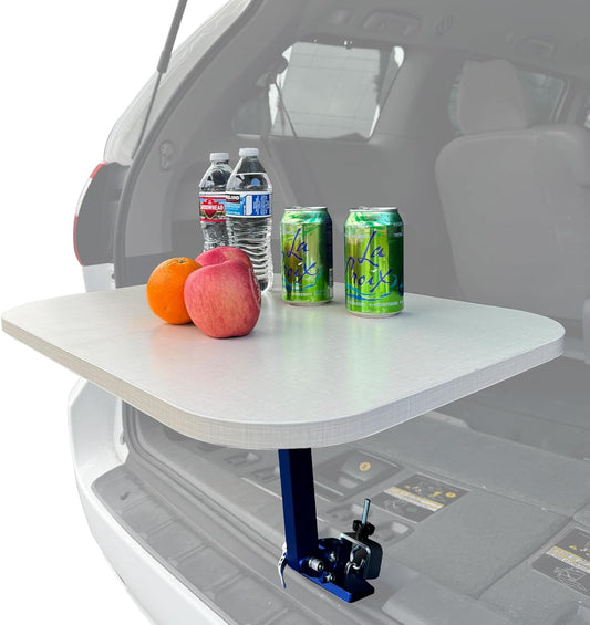 Multi-Functional Folding Car Tailgate Table for SUVs and Vans for Outdoor Activities, Road Trip Travel, and Tailgating