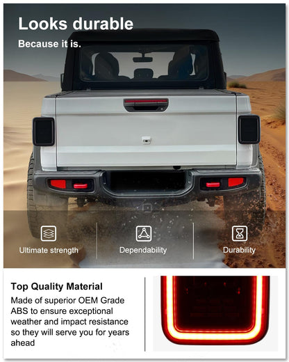 LED Tail Lights for 2020-2026 Jeep Gladiator JT