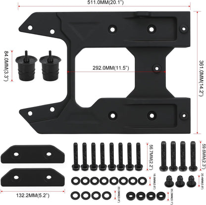 Oversized Spare Tire Tailgate Reinforcement Kit for 18-26 Jeep Wrangler JL 82215356AB 82215356AC