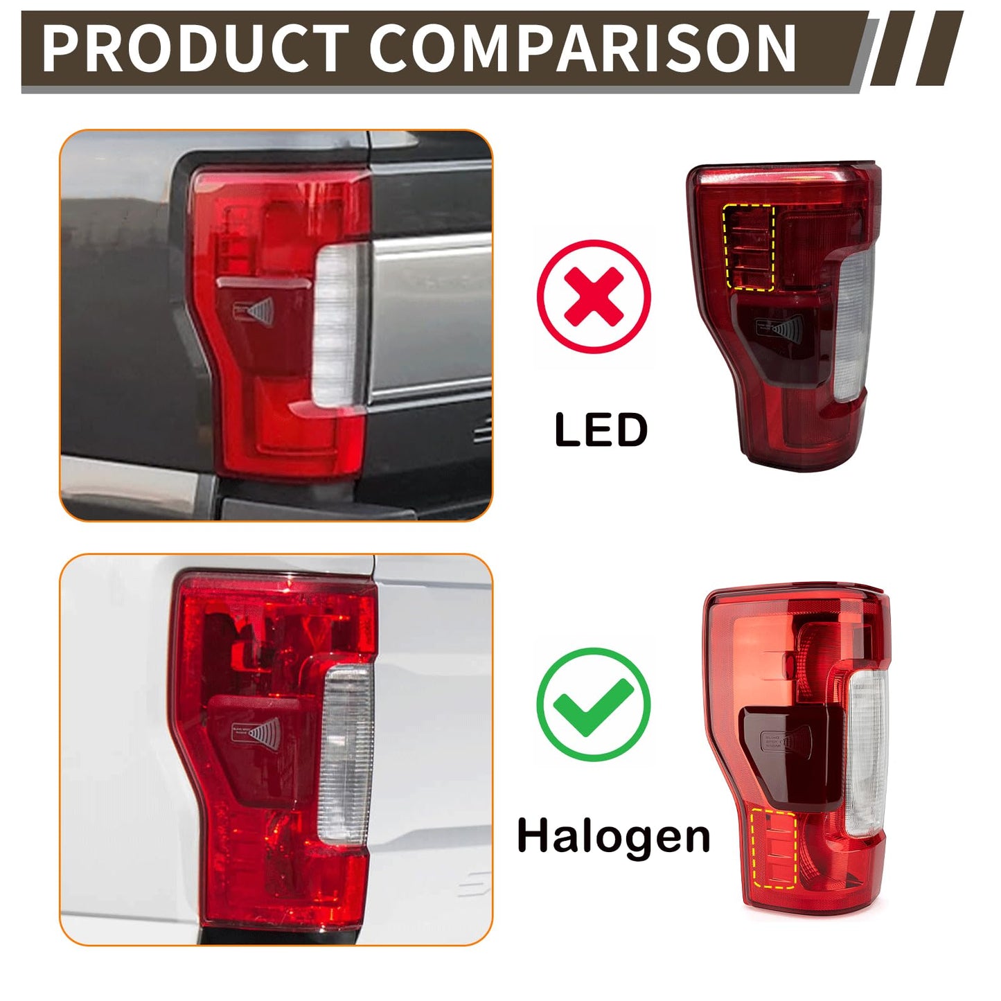 Tail Light Assembly Compatible With Ford F250 F350 Super Duty 2017 2018 2019