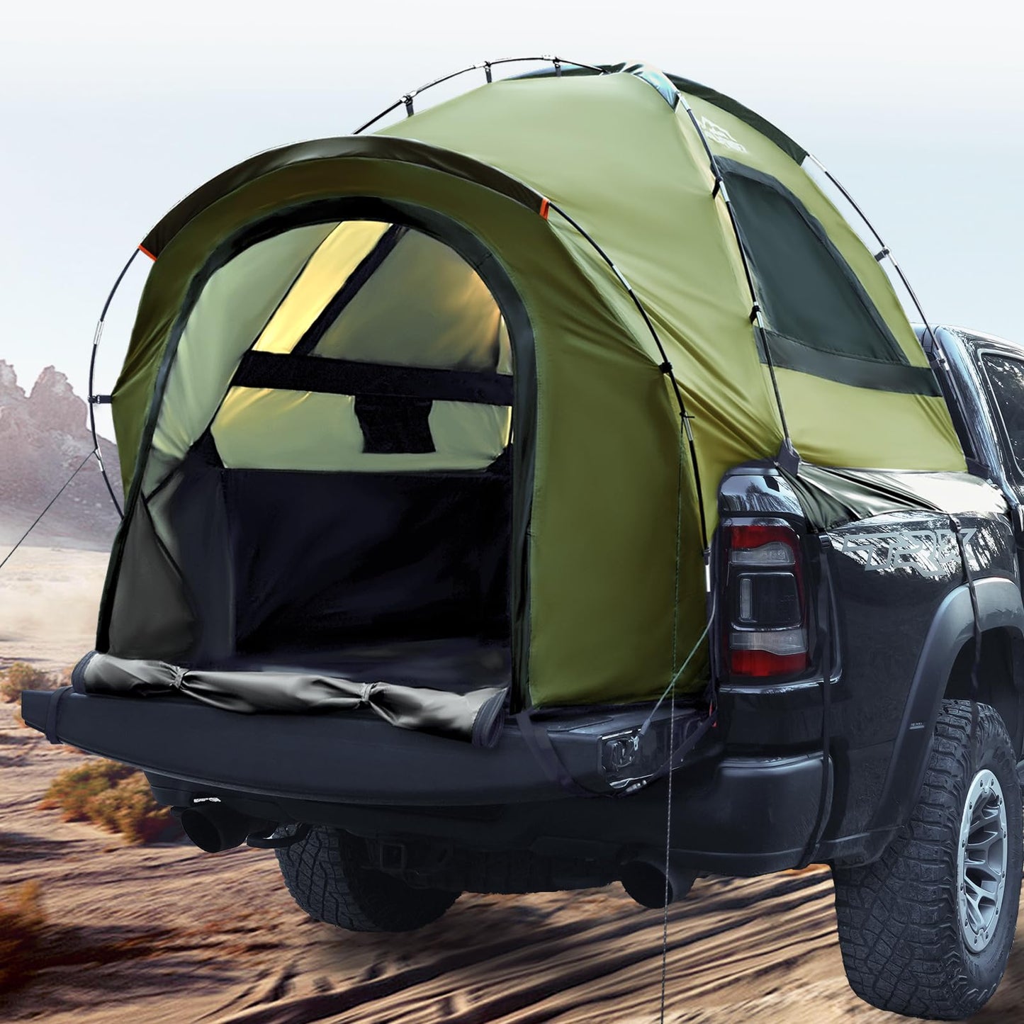 Truck Bed Tent, Waterproof PU3000mm Pickup Truck Tent for Camping Bed, for Car Camping