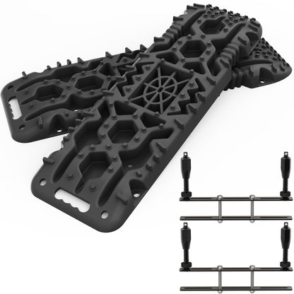 2PCS Traction Boards with Build-in Jack Base & Mounting Kit for Overlanding