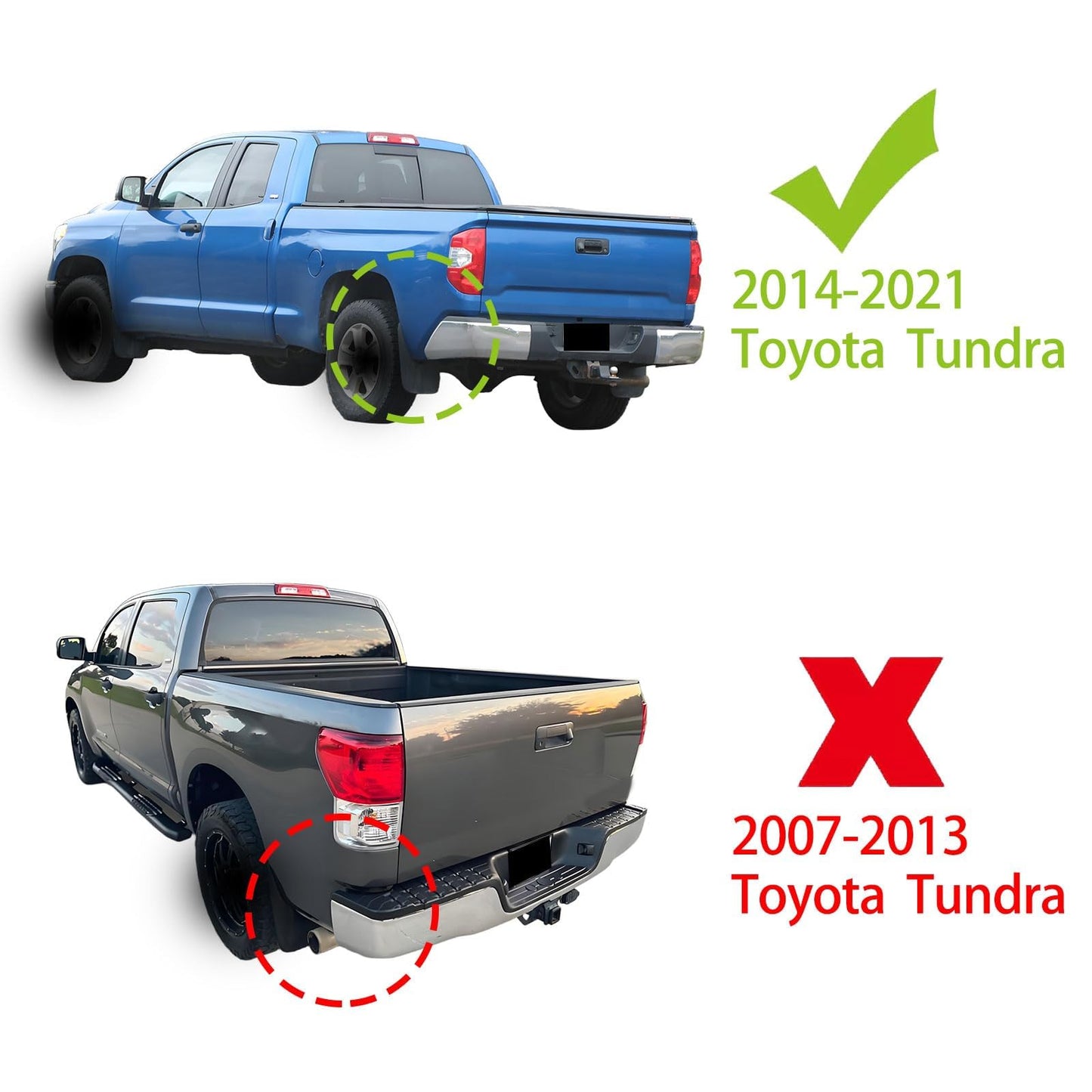 Rear Step Bumper Assembly Compatible with 2014 - 2021 Toyota Tundra