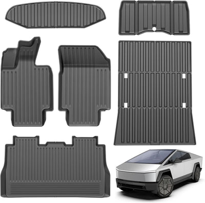 TPE Floor Mats Kit Set of 6 for Tesla Cybertruck 2023-2025