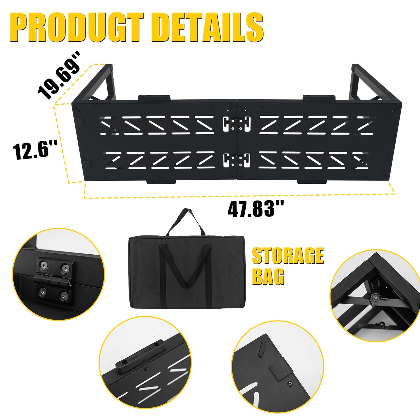 Flip-Over Truck Bed Extender Compatible with 2015-2026 Ford F150 2022-2025 F150 Lightning
