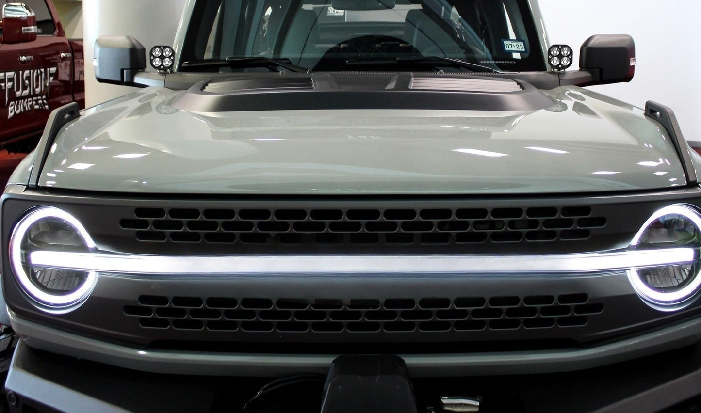 Clear Lens 20W High Power LED A-Pillar Lighting Kit Compatible with 2021-2026 Ford Bronco
