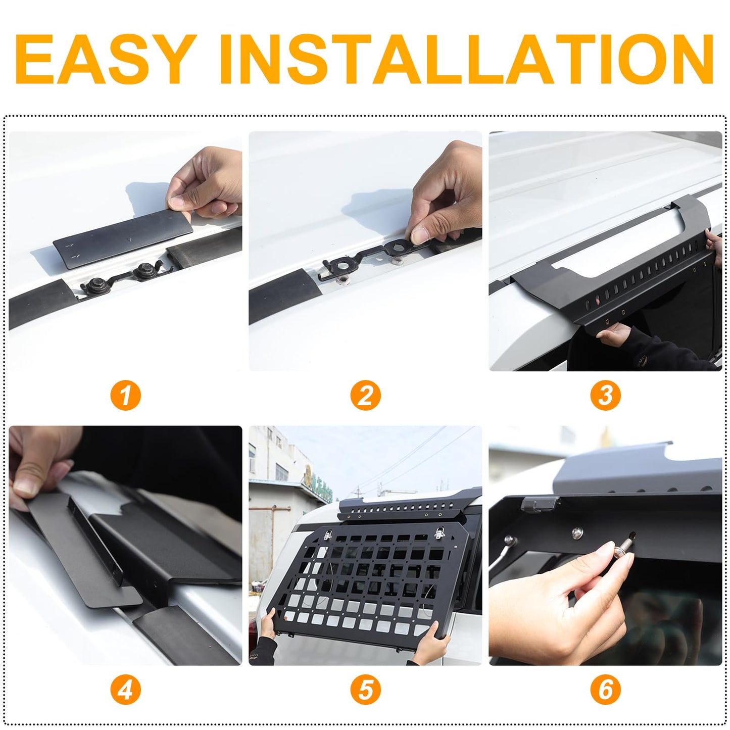 Rear Side Window Storage Molle Panel Compatible with Toyota Land Cruiser Prado 250 J250 LC250 2024 2025