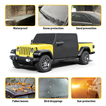 Resistant Black Cab Cover for Jeep Gladiator JT 2020-2024 4 Door