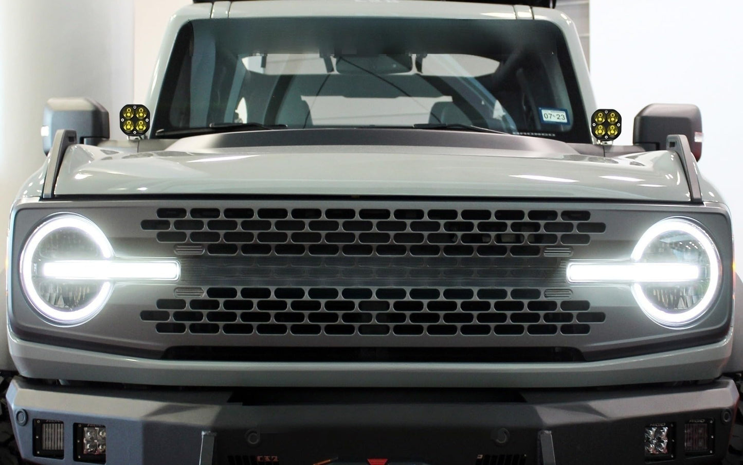 Clear Lens 20W High Power LED A-Pillar Lighting Kit Compatible with 2021-2026 Ford Bronco