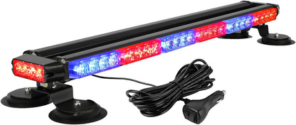 29.5" 54 LED Strobe Light Bar Double Side Flashing High Intensity Emergency Warning Flash Strobe Light with Magnetic Base for Safety Construction Vehicles Tow Trucks Pickup - OMOTOR