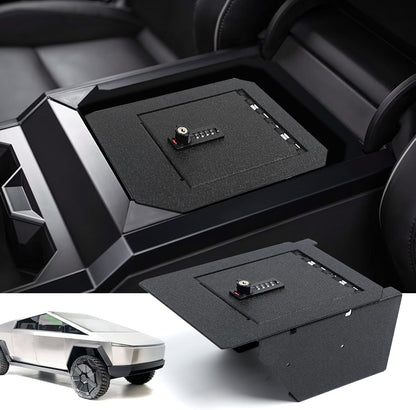 Interior Center Console Safe LockBox For Tesla Cybertruck
