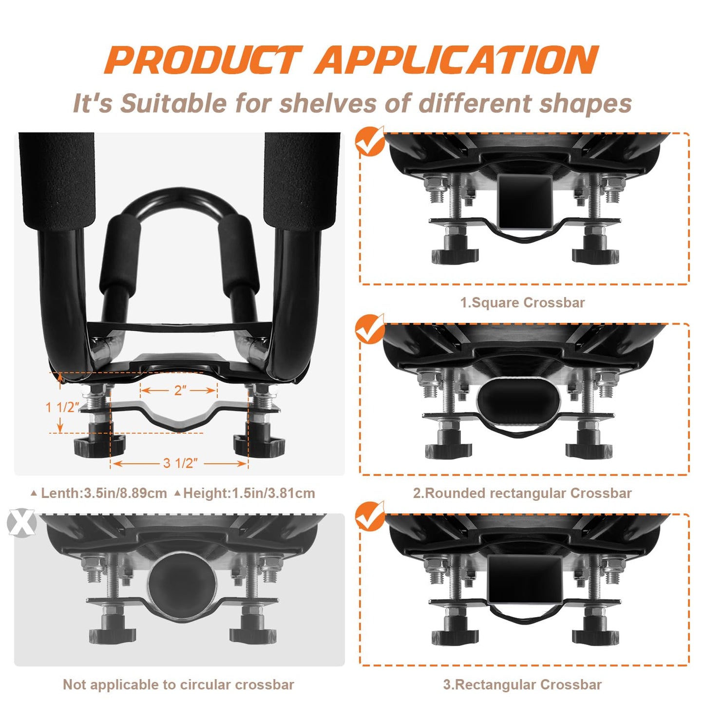 Heavy-Duty J-Bar Kayak Roof Rack for Canoes and SUVs