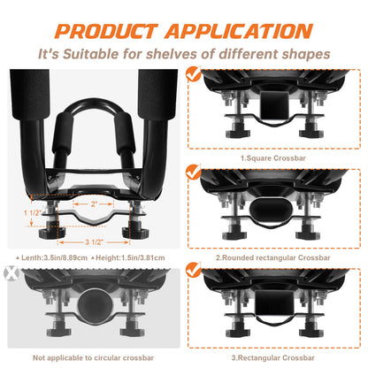 Heavy-Duty J-Bar Kayak Roof Rack for Canoes and SUVs
