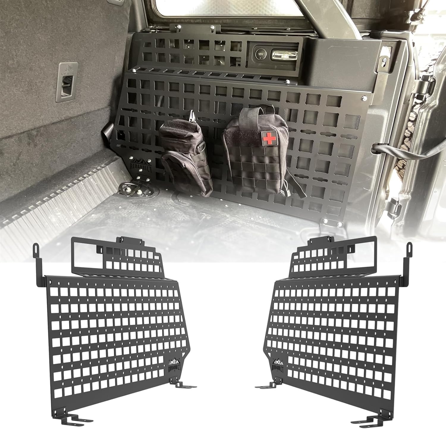 Rear Window Interior Shelf Storage Molle Panel Fit for Ford Bronco (Hard Top) 4 Door 2021 - 2026