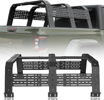 High Overland Bed Rack for Mid-Size Trucks w/Bed Rails - Compatible with 05-23 Toyota Tacoma & 20-23 Jeep Gladiator JT - OMOTOR