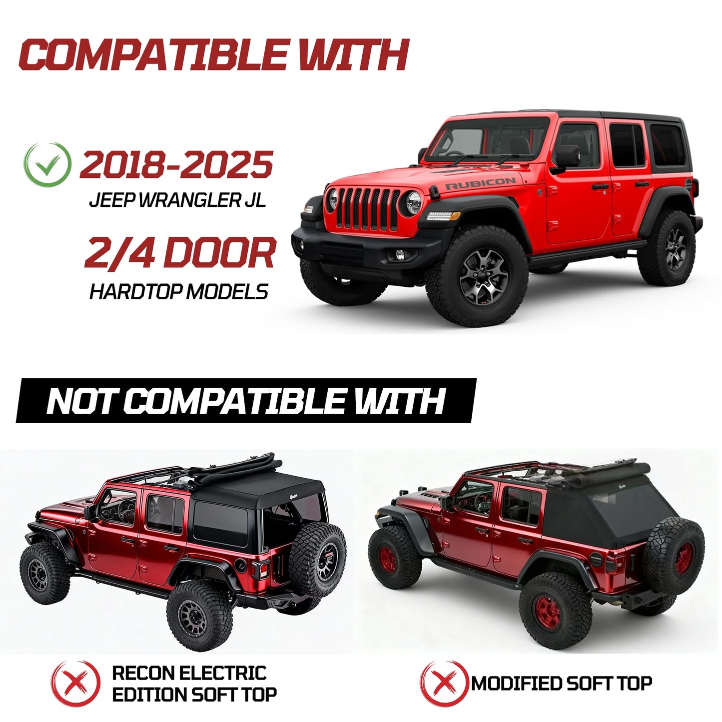 MOLLE Panel Metal Roof Rack with Canvas Insulated Storage Bag Fits Jeep Wrangler JL  2018-2026 4 Door