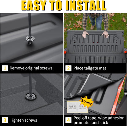 5FT Bed Mat Compatible with 2024 2025 2026 Ford Ranger (Truck Bed Mat+Tailgate Mat)