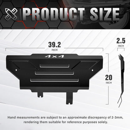 for Ford Bronco Front Skid Plate Steel Bumper Cover Compatible with Ford Bronco 2021 2022 2023 2024 2 Door & 4 Doors, Bolt-on Lower Guard Plate Off-Road Engine Protection