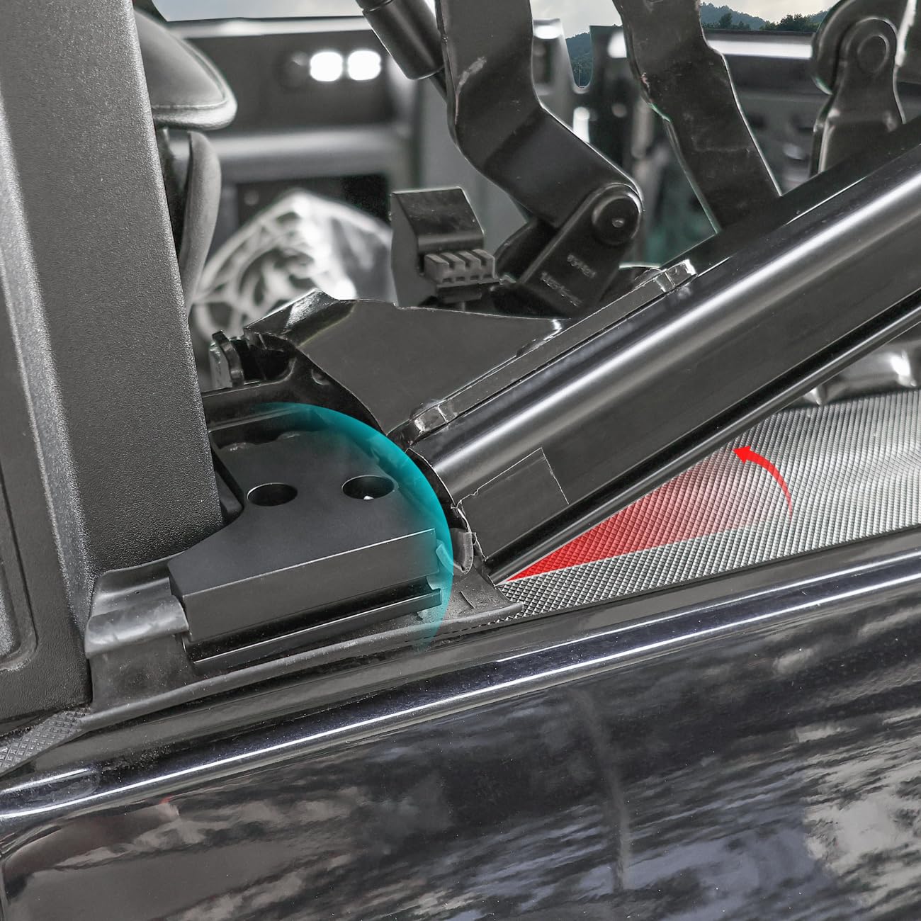 Side Window Guides Rail Clip Protector Compatible with for 2021 - 2026 Ford Bronco 4 Door