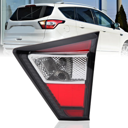 Left/Right Side Inner & Outer Tail Light Assembly for Ford Escape Kuga 2017-2019, Rear Brake Lamp with Bulb, Stop & Indicator Light - OMOTOR
