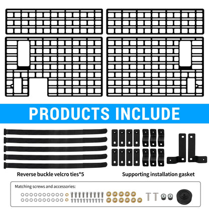 No Drilling Side Molle Panel Compatible with 2019-2024 Jeep Gladiator JT
