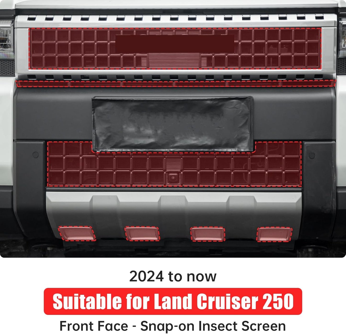 Front grill bug screen for 2024-2026 Toyota Land Cruiser 250&1958 Prado LC250 J250