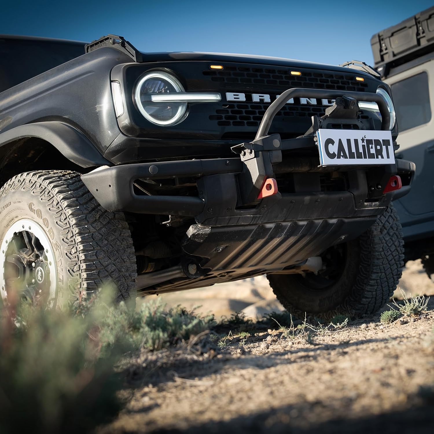 CALLIERT Skid Plate Compatible with Ford 2021-2025 Bronco Front Bumper Engine Cover Skid Plate Steel