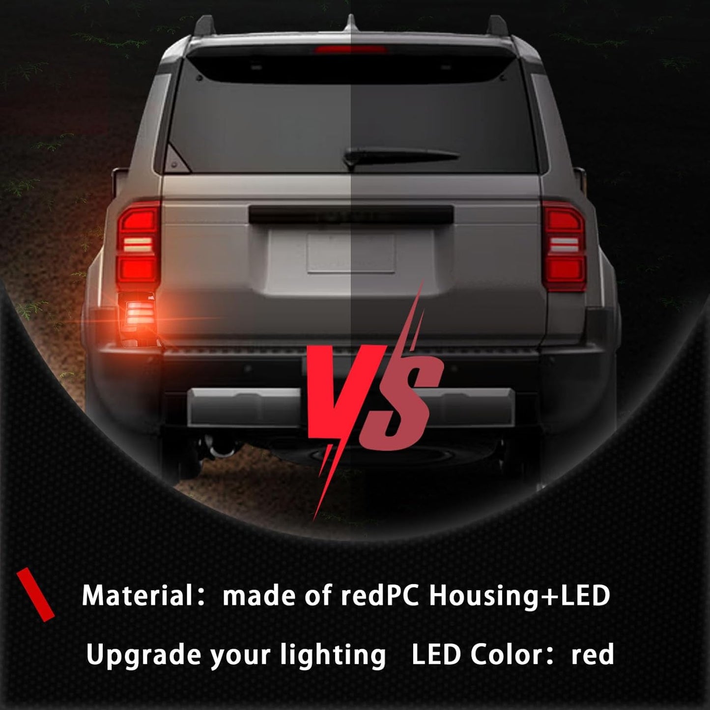 LED Rear Bumper Reflectors Light Compatible with Toyota Land Cruiser 2024 2025 First Edition & Base & 1958, Prado 250 LC250 J250