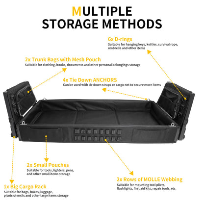 Trunk Organizer Cargo Rack for Jeep Wrangler JL 2018-2026 4-Door