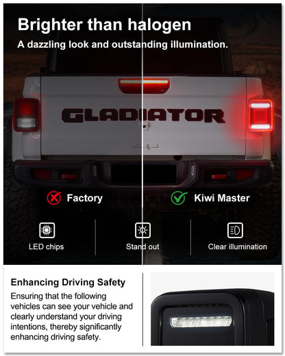 LED Tail Lights for 2020-2026 Jeep Gladiator JT