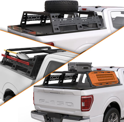 Truck Bed Rack Overland Tent Rack Compatible with 2009-2023 Ford F150 & Raptor - OMOTOR