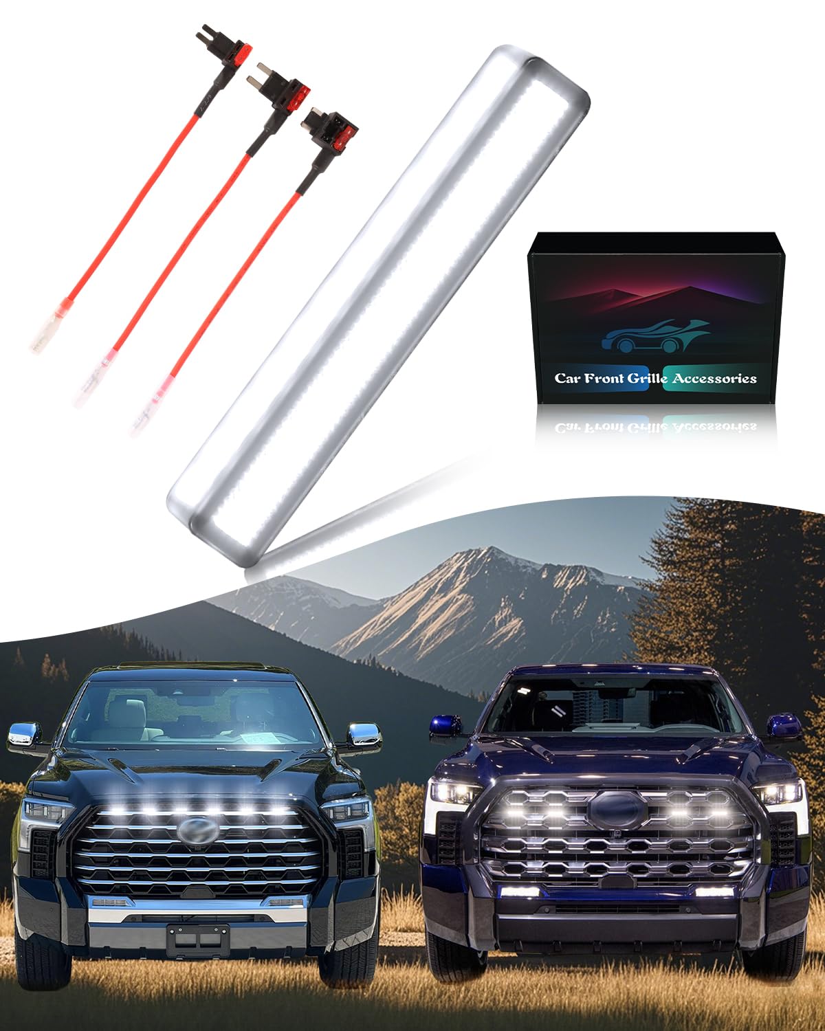 Front Bumper LED Raptor Grill Light for 2019-2025 Toyota Tundra