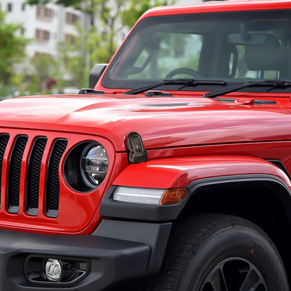 Buling Wrangler Factory Locking Hood Latches with Keys Compatible with Jeep Wrangler JL JLU 2018-2025 & Jeep Gladiator JT 2020-2025 (Matte Black)