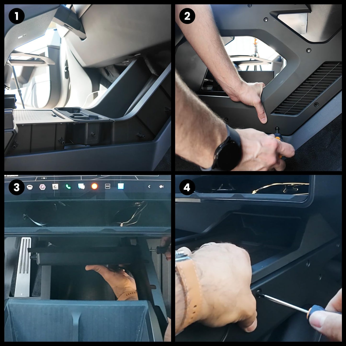 Center Console Organizer Double-Layer Storage Tray For Cybertruck 2023 - 2026