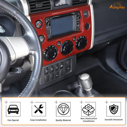Center Console Air Conditioner Switch Button Knob Trim Cover Compatible with Toyota FJ Cruiser 2007-2021
