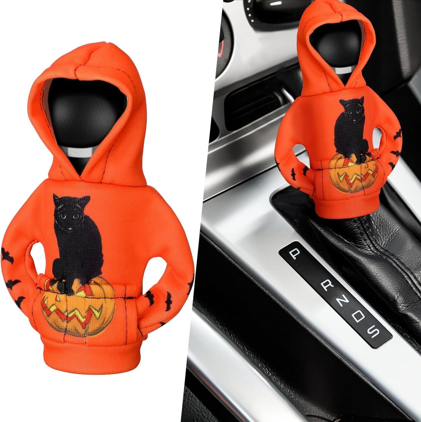 Halloween Car Gear Shift Hoodie Decoration Christmas Funny Gear Shift Cover Mini Universal Shift Knob Hoodie Cover for Automotive Car Interior Accessories Gadgets Gift