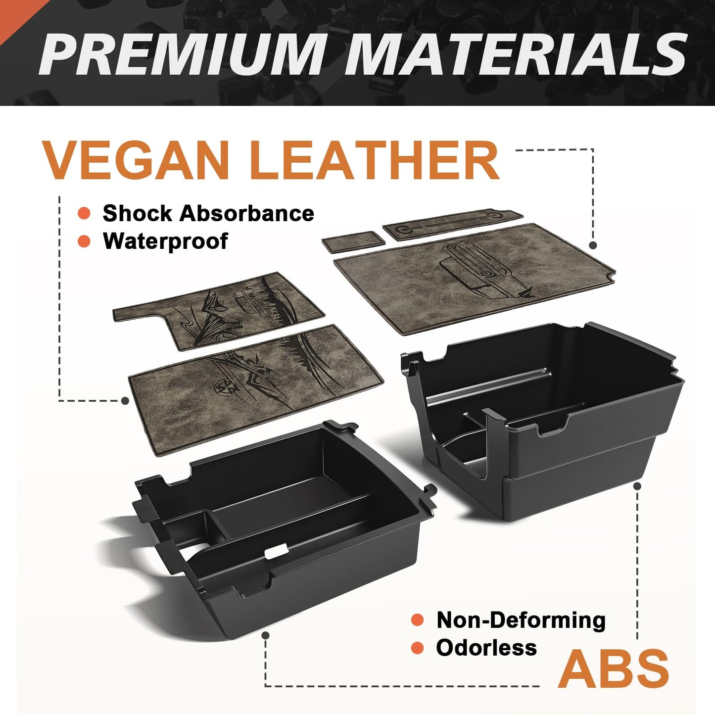 Center Console Organizer Compatible with 2025 2026 Ford Bronco (Not for 2-Door& Manual &Bronco Sport)
