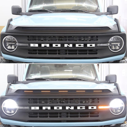 Hood Deflector with Amber Light for Ford Bronco 2021-2026